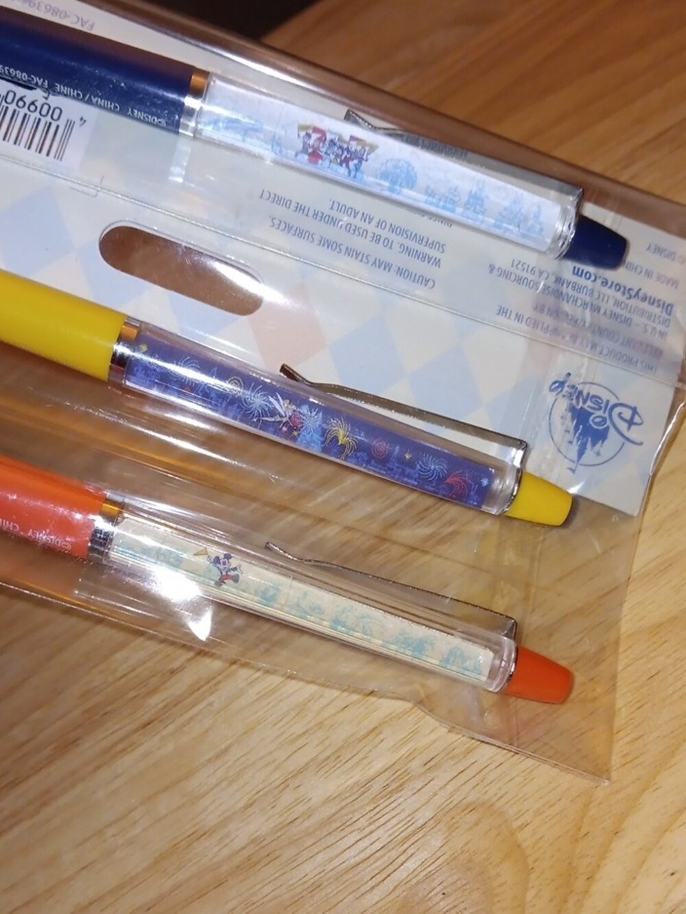 Disney Vault Collection Set of 3 Multicolor Pens (blue, yellow, orange) - Picture 5 of 7